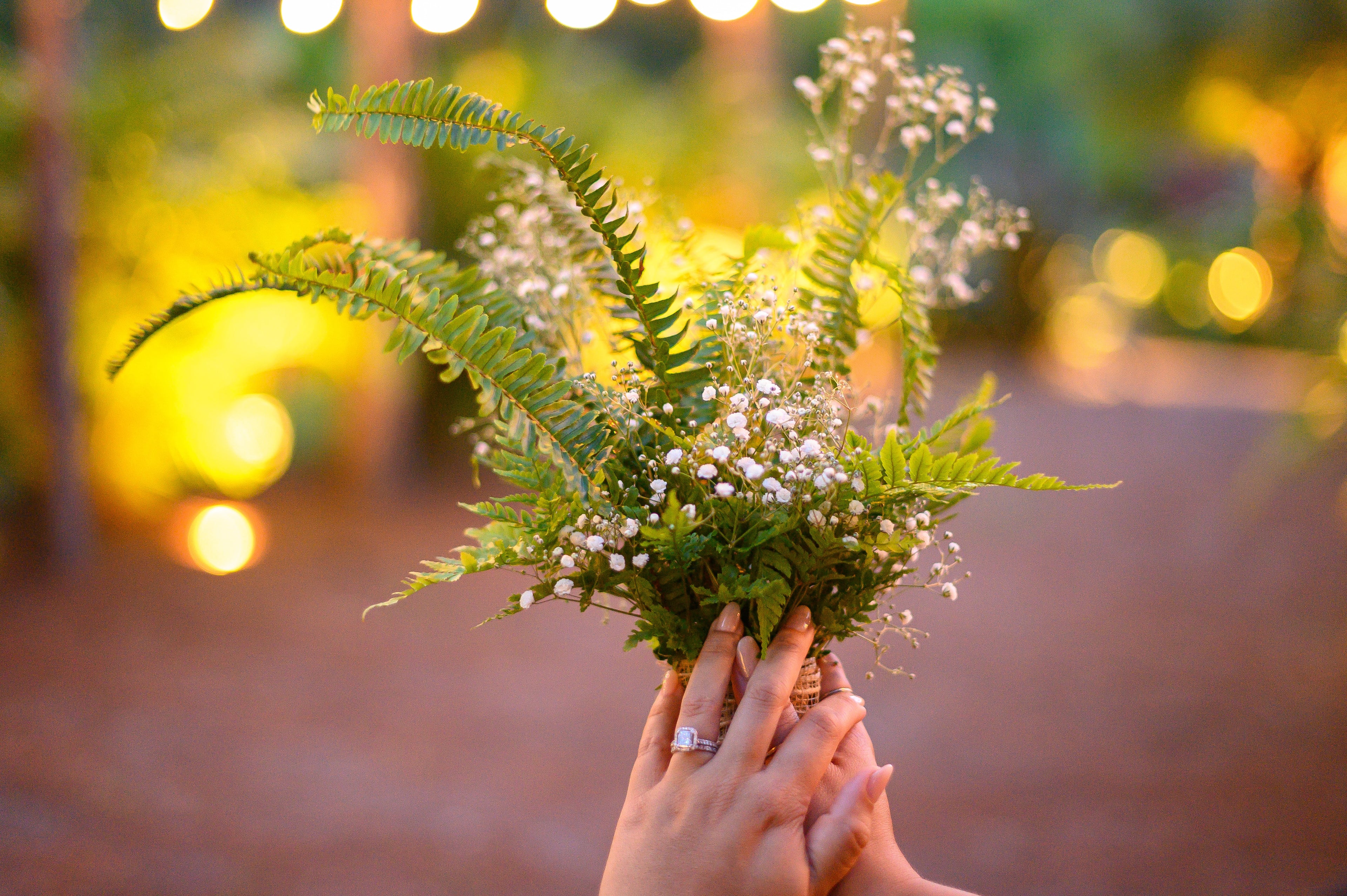 Natural Fern Wedding Bouquet